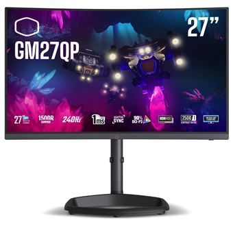 Monitor Gaming Cooler Master GM27QP | QHD | 1 ms | 240 Hz | 27" | F - 1