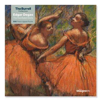 Adult Jigsaw Puzzle Glasgow Museums Red Ballet Skirts By Edgar Degas 500 Pieces By Flame Tree Publishing - 1