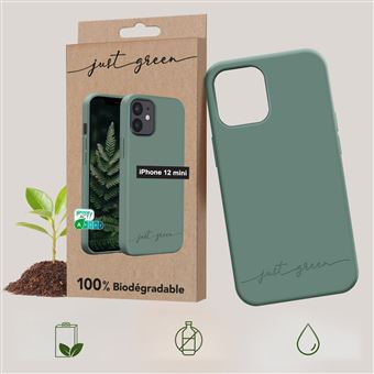 Capa Biodegradável iPhone 12 Mini verde.