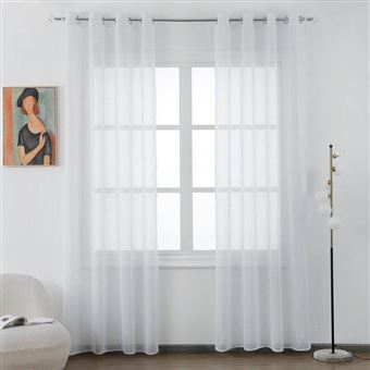 Cortina de Linho com Fios de Prata Entrelaçados BOD HOME | 140x260cm | Branco - 1