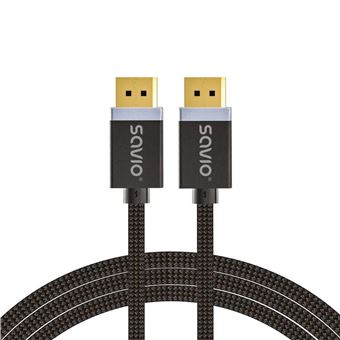 Cabo Displayport Savio DisplayPort cable 2 m Black  CL-166 | Preto - 1