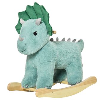 Baloiço Infantil HOMCOM de Dinossauro para Crianças | Carga 45kg | 64 x 30 x 54 cm | + 3 Anos - Verde Escuro - 1