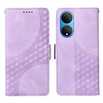 Capa FLOODKING para Honor X7 4G | Design Acolchoado | Couro PU Premium | Roxo - 1