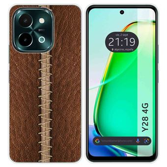 Capa de silicone TUMUNDOSMARTPHONE para Vivo Y28 4G design de couro 01 desenhos - 1