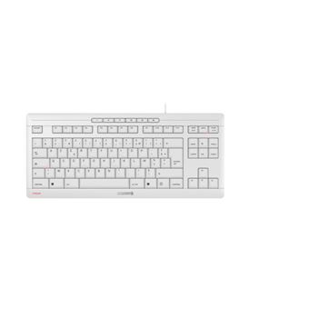 Teclado com Fios CHERRY STREAM KEYBOARD TKL | Idioma: Francês | Branco - 1