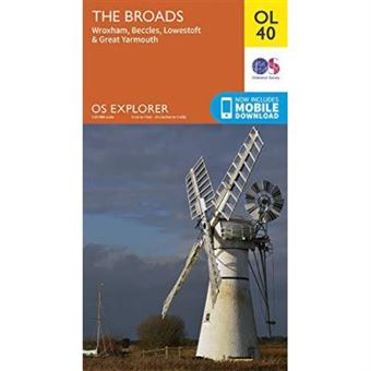The Broads: Wroxham, Beccles, Lowestoft & Great Yarmouth (Os Explorer Map) - [Version Originale] - 1