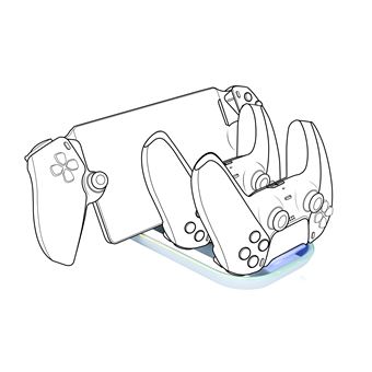 Suporte de Carregamento Bigben Interactive PS5TRIPLECHARGER | Branco - 1