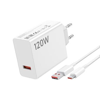 Carregador Rápido V-REEL QT10 | 120W PD com cabo Type-c 1m para Xiaomi/Redmi | Branco - 1