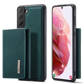 Capa magunivers PU DG.MING suporta carregamento sem fio, destacável 2 em 1, magnético verde para Samsung Galaxy S22 5G - 1