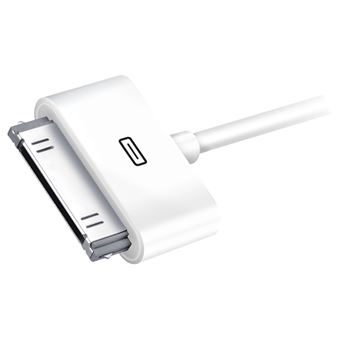 Cabo USB Duracell 1m USB - Apple 30-Pin Branco