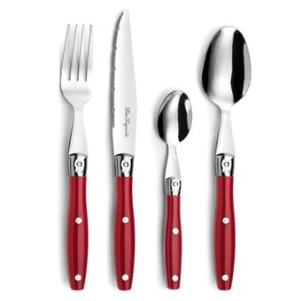 Conjunto de talheres Lou Laguiole Comptoir 24 peças vermelho - 1