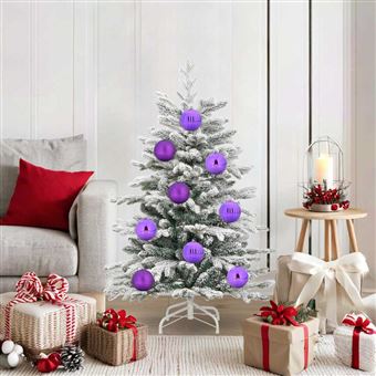 Conjunto de Bolas de Natal vidaXL | 15 Peças | Lilás Plástico - 1