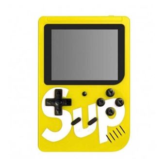 Mini Consola Retro Portátil (400 Jogos) com Ecrã 3” | Cabo para TV | Comando Extra - Amarelo - 1