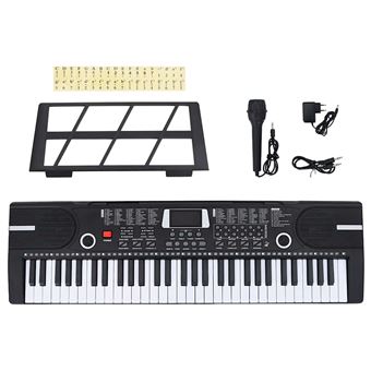 Piano/teclado elétrico vidaXL com suporte de música | 61 teclas - 1