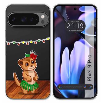 Capa de Silicone TUMUNDOSMARTPHONE para Google Pixel 9 Pro 5G | transparente desenhos Meerkat - 1