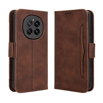 Capa FOXDOCK Protetora para Honor Magic 7 5G | Suporte e Flip de couro PU | À Prova de Choque | Castanho - 1