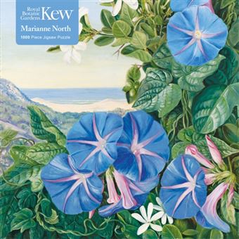Adult Jigsaw Puzzle Kew Marianne North Amatungula And Blue Ipomoea South Africa By Flame Tree Publishing - 1