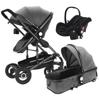Carrinho Multifuncional 3 em 1 I-Size B.Active X-Go | Cinza/Preto - 1
