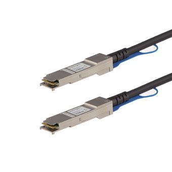 Cabo de Fibra Ótica StarTech.com QFXQSFPDAC3M | Preto - 1