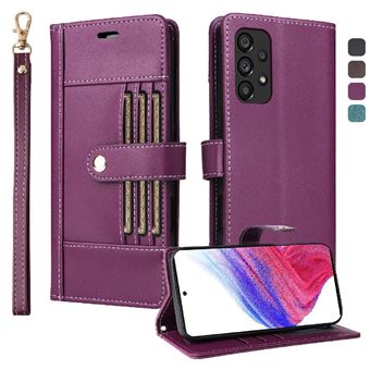 Capa Carteira Flip ZURSANA para Samsung Galaxy A32 5G com Bloqueio RFID | Pulseira e 6 Porta-Cartões - Roxo - 1