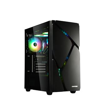 Caixa para Computador Enermax MarbleShell MS30 Gaming Computer Case - Mid-tower - Black - SPCC, Tempered Glass - 7 x Bay - ECAMS30BBARGB | Preto - 1