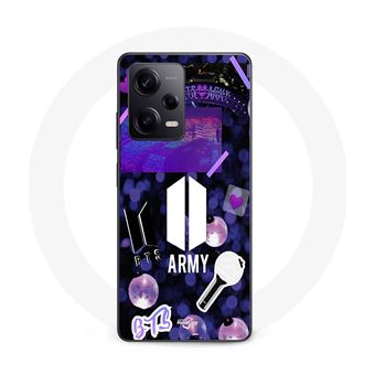 Capa Maniacase para Xiaomi Redmi Note 12 Pro 5G BTS logotipo do exército Bangtan Subs - 1