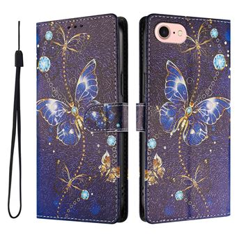 Capa FLOODKING para iPhone 6/7/8 | Suporte | Porta-Cartões e Alça | Padrões Decorativos | Azul Escuro - 1
