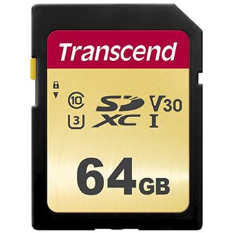 Cartão de Memória Transcend 64GB, UHS-I, SD | Preto - 1