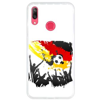 Capa Hapdey para Huawei Y7 2019 - Y7 Prime 2019 Design Bandeira de Alemanha em Silicone Flexível e TPU