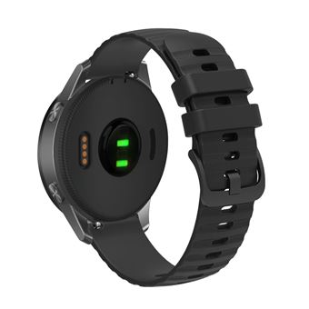 Bracelete de Silicone 22mm, pulseira de cor do arco-íris Magunivers para Samsung Galaxy Watch3 45mm R840/Galaxy Watch 46mm/Garmin Forerunner 255 - preto - 1