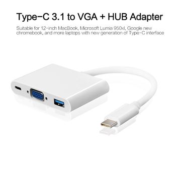 Adaptador Multi4you USB-C para VGA / USB 3.0 / USB - C Multiportas - 1