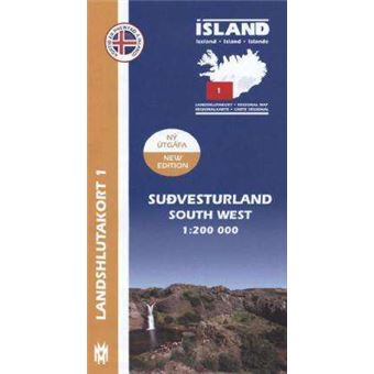 South West Iceland Map 1: 200 000: Regional Map 1 2017 - 1