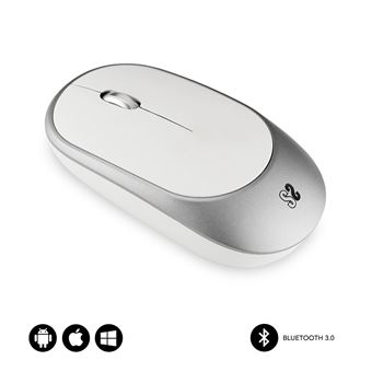 Rato Wireless SUBBLIM RATON OPTICO WIRELESS BLUETOOTH SMART GREY | 1600 DPI | Prateado, Branco - 1