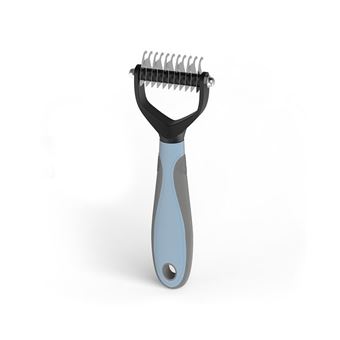 Pente Duplo para Cães e Gatos Goeik - Azul - Tamanho S - 1