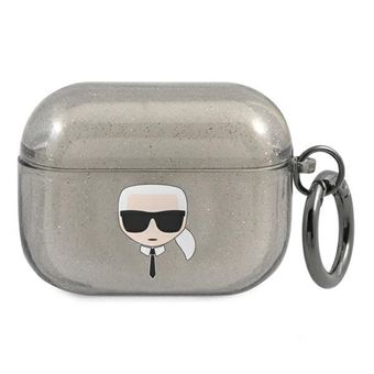 Capa Original Brilhante Karl Lagerfeld Glitter Airpods Pro Preto - 1