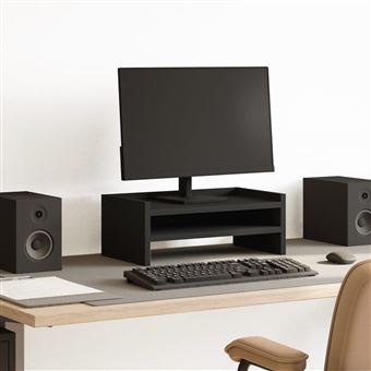 Suporte para monitor vidaXL | 42x24x16 cm | derivados de madeira preto - 1