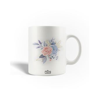 Caneca Maniacase Abstrata flor rosa com pétalas texturizadas - 1