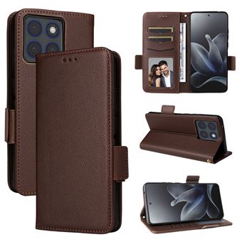 Capa FOXDOCK para Motorola Edge 70 | Prova de Choque | Magnética| TPU | Suporte para Cartão | Castanho - 1