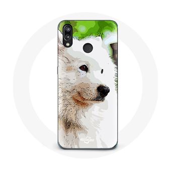 Capa Maniacase para Huawei P20 Lite Cão Samoyède Branco - 1