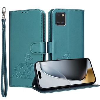 Capa FOXDOCK para Samsung Galaxy Note 10 Lite | Flip | Bloqueio RFID | Fecho Magnético | Pele Sintética | Alça de Pulso Amovível | Verde Escuro - 1
