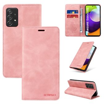 Capa FOXDOCK para Samsung Galaxy A52S | Bloqueio RFID | TPU | Aba/Detalhes em Pele Sintética | Compartimentos para cartões | Rosa - 1