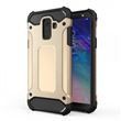 Capa Li-RK Anti Choque Survival + Película de Vidro Temperado para Samsung Galaxy A6 2018 - Dourado