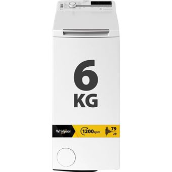 Máquina de Lavar Roupa Carga Superior Whirlpool TDLR P66 BS IT | 6 Kg | 1200 RPM | A | Branco - 1
