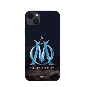 Capa Maniacase para Iphone 13 mini Logotipo da OM Estádio azul e dourado - 1