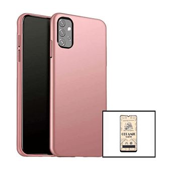 Kit Vidro Temperado CeramicGlass Full Cover + Capa SlimShield Phonecare para Samsung Galaxy A32 4G Rosa - 1