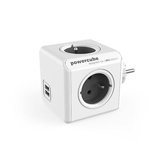 Extensão Elétrica Allocacoc PowerCube Original USB Type E | Cinzento - 1