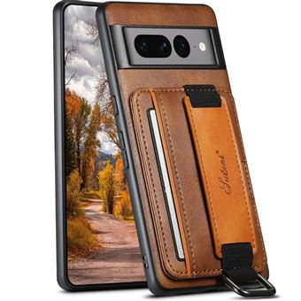 Capa em pele Vintage Handyfit Antiimpacto | para Google Pixel 7 | Castanho - 1
