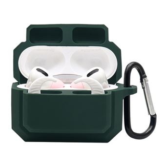 Capa silicone mosquetão anti-perda, verde escuro Magunivers para AirPods Pro - 1