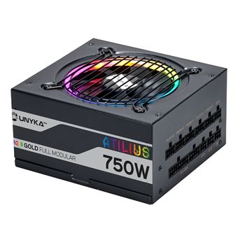 Fonte de Alimentação UNYKAch ATX Atilus RGB Black 750W | Preto - 1