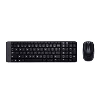 Teclado Wireless + Rato Logitech Wireless Combo MK220 | Idioma: Francês | Preto - 1